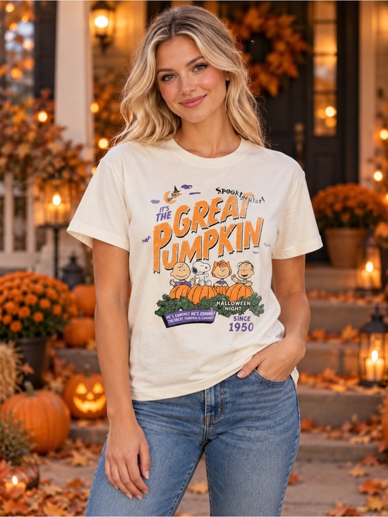 Peanuts Tops - 013 NWT XXL Snoopy Great Pumpkin Tshirt